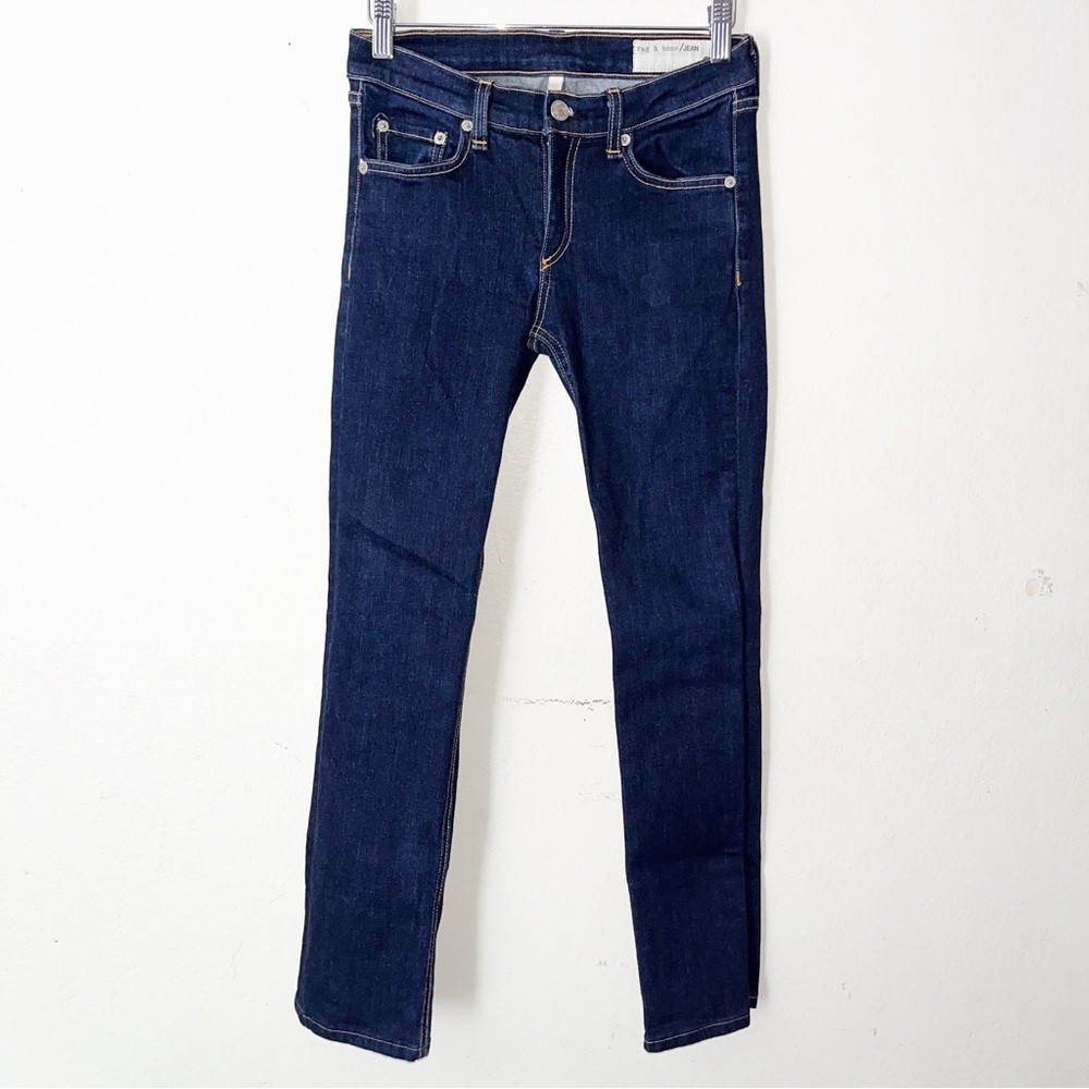 Rag & Bone Cigarette Jeans in Heritage Wash Sz 26 Dark Skinny Casual Stretch